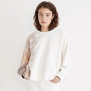 NWT Madewell Tie-Dye (Re)sourced Cotton Pleat-Sleeve Sweatshirt